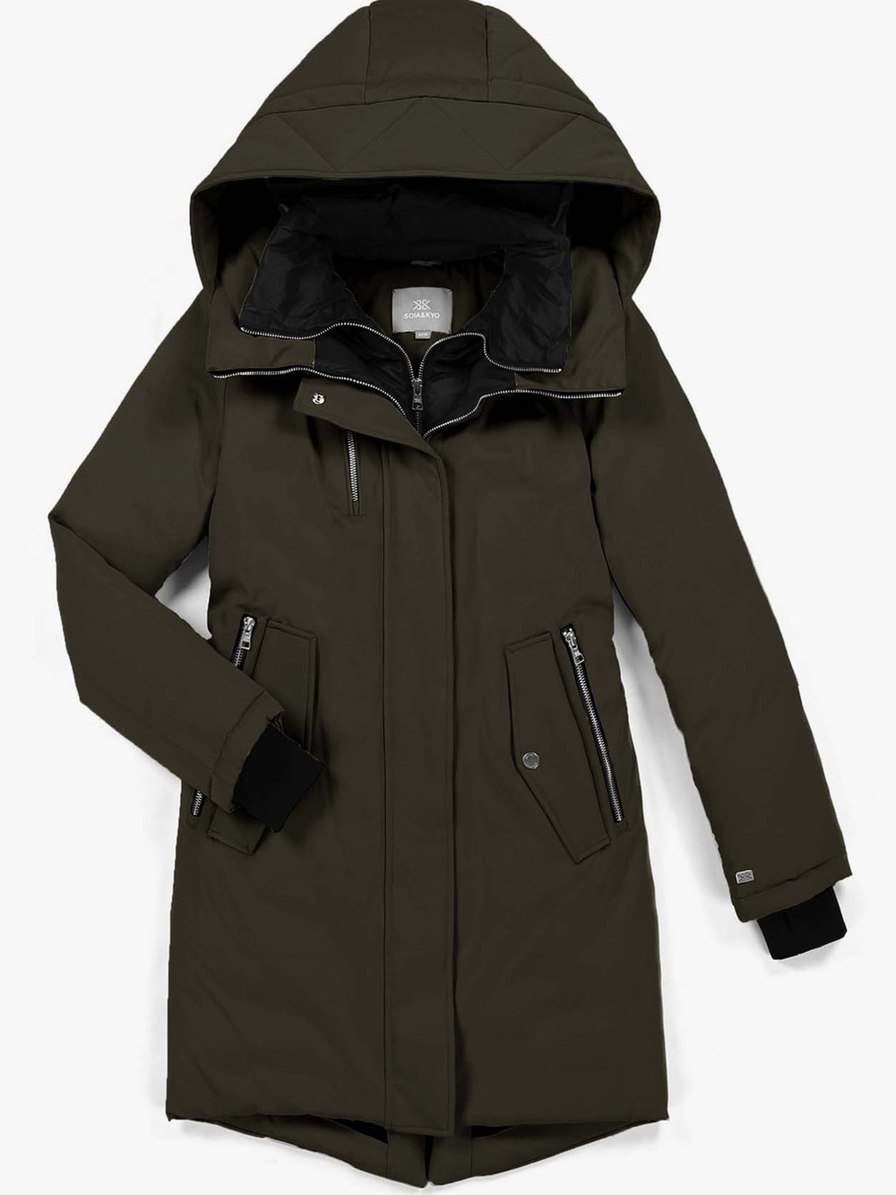 SOIA & KYO Belina ES Down Parka Jacket Size XS